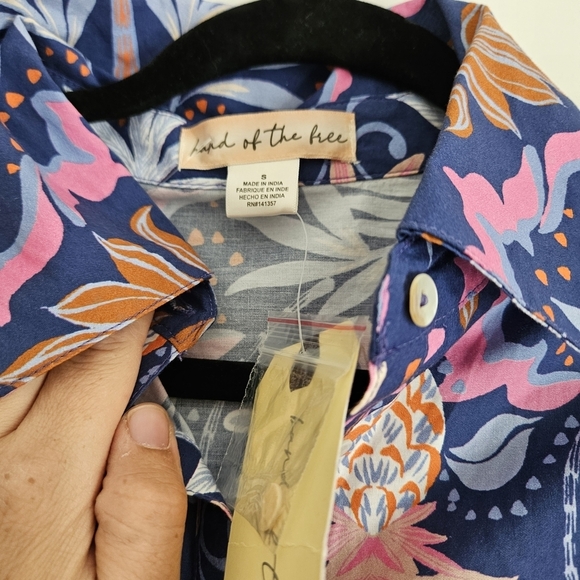 Band Of The Free Floral Mini Dress in Blue and Pink Size Small - Picture 4 of 6